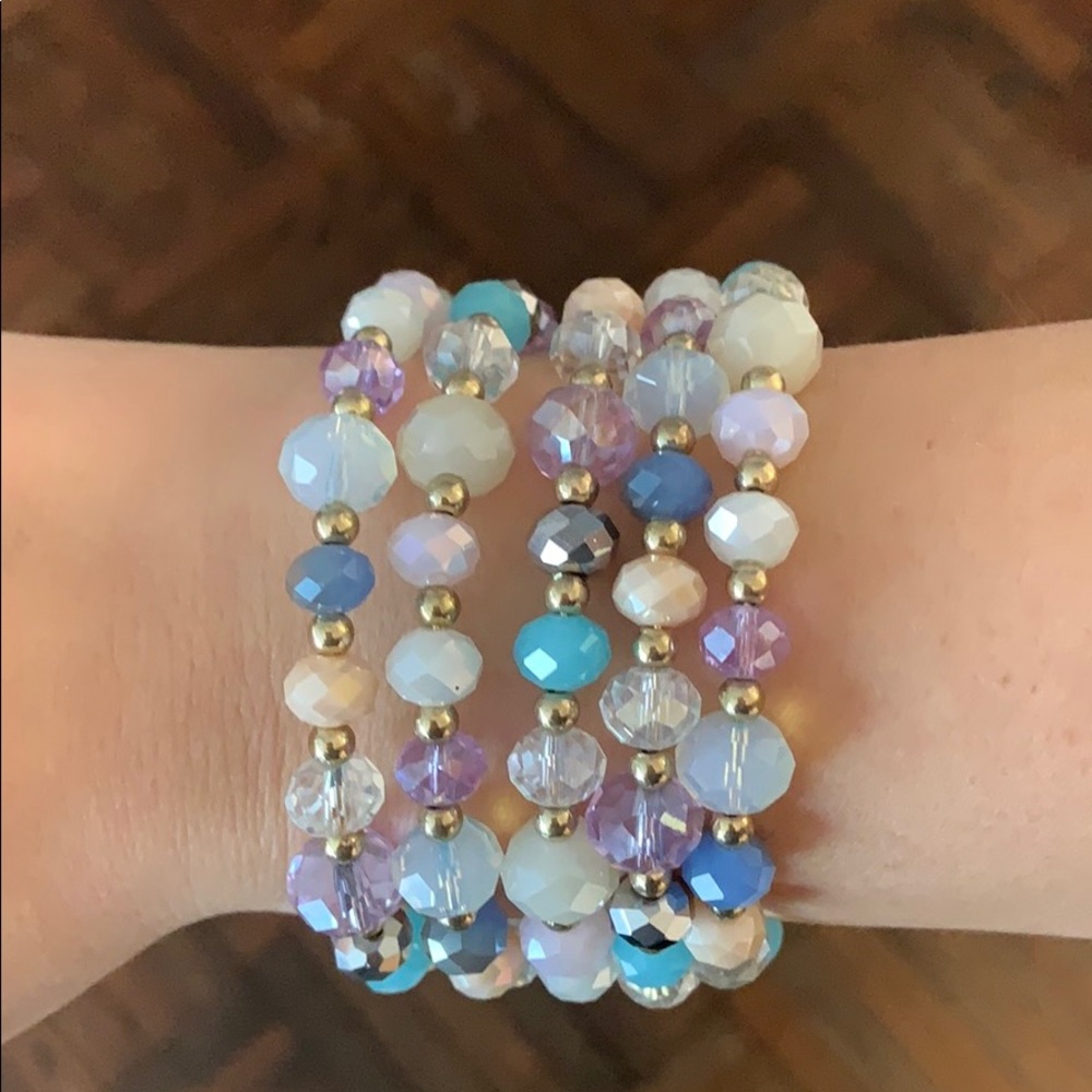 Purple and blue wrap bracelet